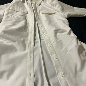 White button down dress